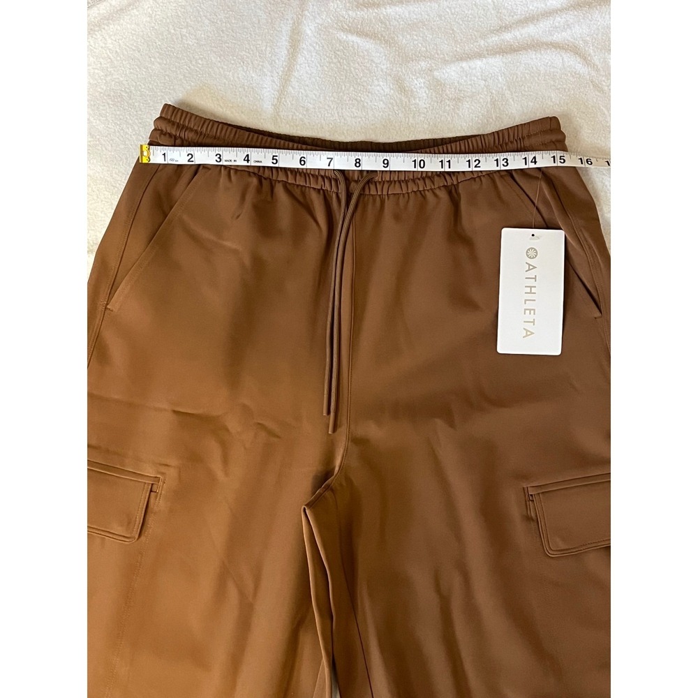 Athleta Promenade Cargo Pant Brown Wide Leg Recycled Quick Dry Small NWT - Picture 7 of 9